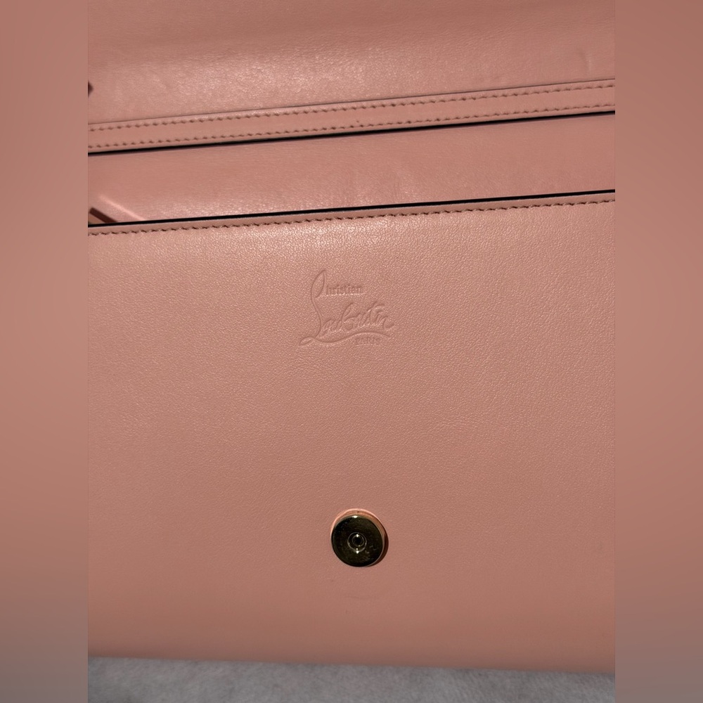 Christian Louboutin Pink Paloma Studded Clutch - Picture 4 of 5